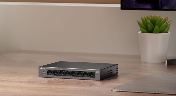 Комутатор TP-LINK  LS108GP  8xGE (8xPoE), 62 Вт