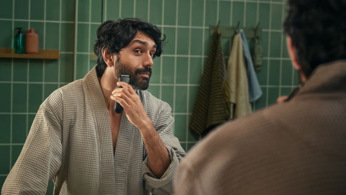 Тример Philips All-in-One Trimmer 3000 Series, для обличчя, голови, носа, акум., насадок-7, сталь, чорний