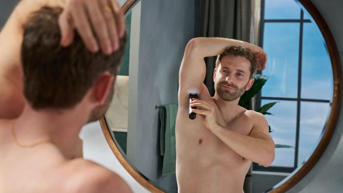 Тример Philips Series 7000, для тіла та інтимних зон, акум., насадок-5, сталь, чорний