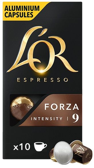 Кава L`OR капсули  Espresso Forza, 100% арабіка, 10шт, Nespresso