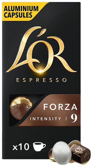 Кава L`OR капсули  Espresso Forza, 100% арабіка, 10шт, Nespresso