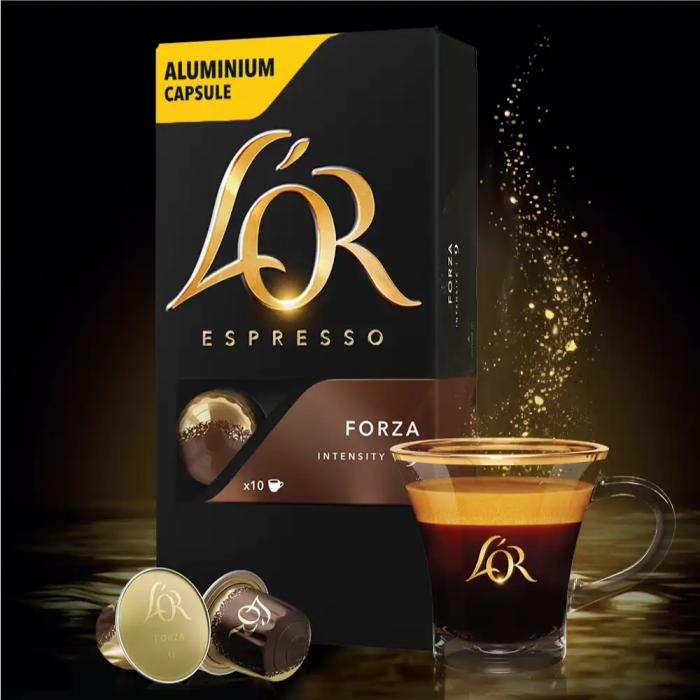 Кава L`OR капсули  Espresso Forza, 100% арабіка, 10шт, Nespresso