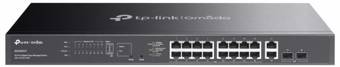 Комутатор TP-LINK Switch ES220GMP  20xGE (16xPoE), 250Вт, 2xSFP, WebSmart