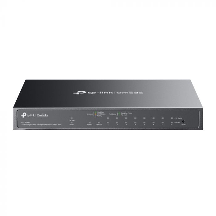 Комутатор TP-LINK ES210GMP  10xGE (8xPoE), 123W, WebSmart