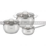 Набір посуду Ardesto Gemini Liguria, 6 предметів, нержавіюча сталь