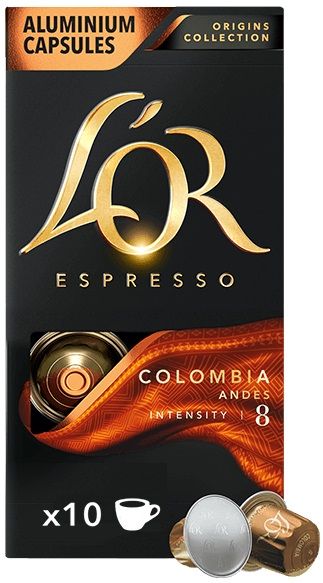 Кава L`OR капсули  Espresso Colombia, 100% арабіка, 10шт, Nespresso