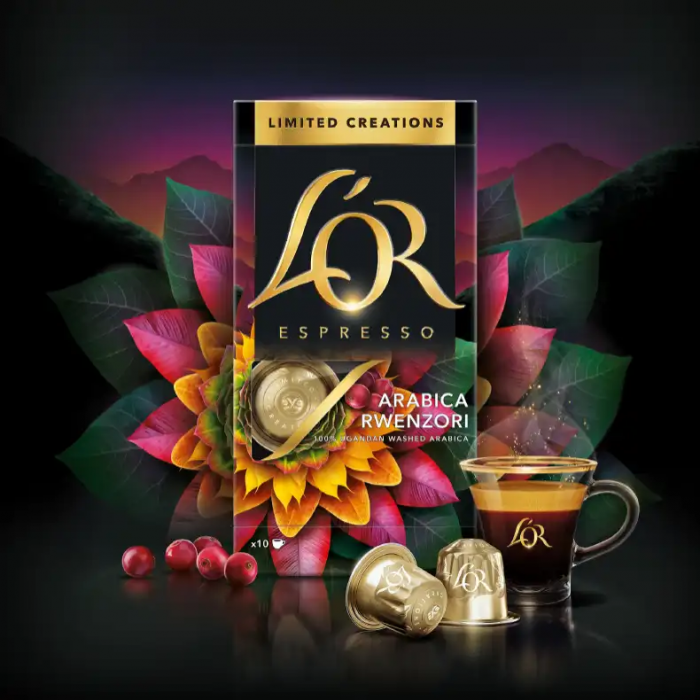 Кава L`OR капсули  Espresso Arabica Rwenzori Uganda Limited Creations, 100% арабіка, 10шт, Nespresso