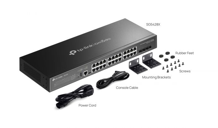Комутатор TP-LINK SG5428X 24xGE, 4xSFP+, Керований L3