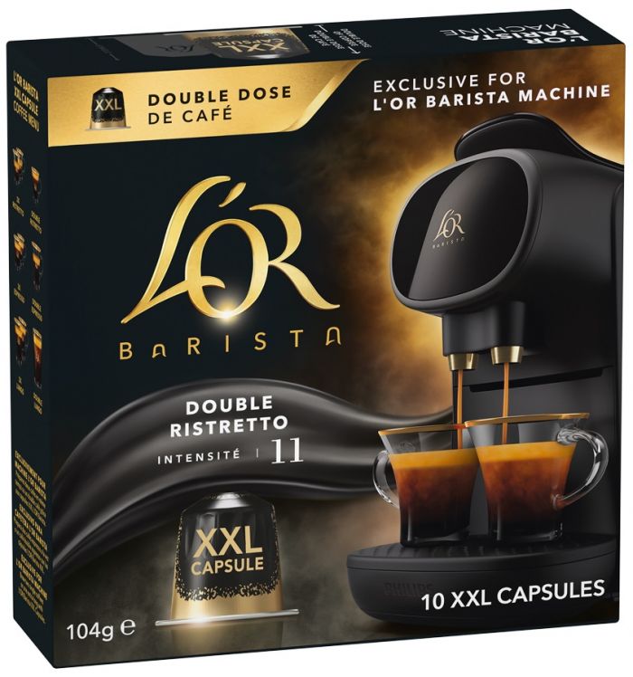 Кава L`OR капсули  Barista Double Ristretto, 100% арабіка, 10 XXLшт, Nespresso