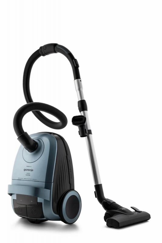 Пилосос Gorenje мішковий, 800Вт, 3л, вага-7.6кг, HEPA, індикатор, телескоп, сенсорне упр, сіро-зелений