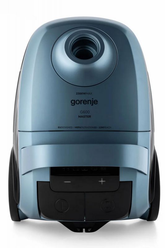 Пилосос Gorenje мішковий, 800Вт, 3л, вага-7.6кг, HEPA, індикатор, телескоп, сенсорне упр, сіро-зелений