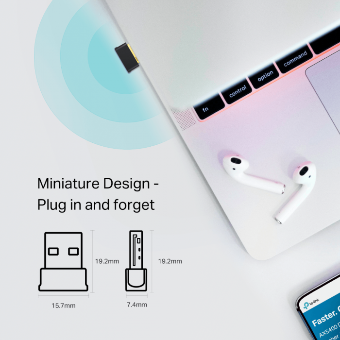 Адаптер WiFi TP-LINK Archer T600UB nano AC600, USB, BT4.2