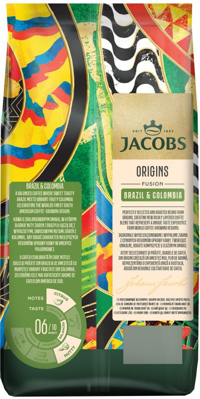 Кава Jacobs  зерна South America Blend, 1000гр, 100% арабіка