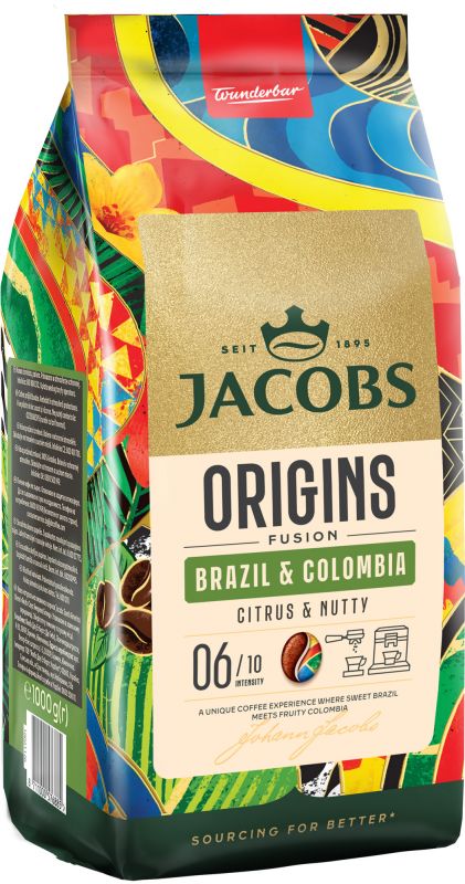 Кава Jacobs  зерна South America Blend, 1000гр, 100% арабіка