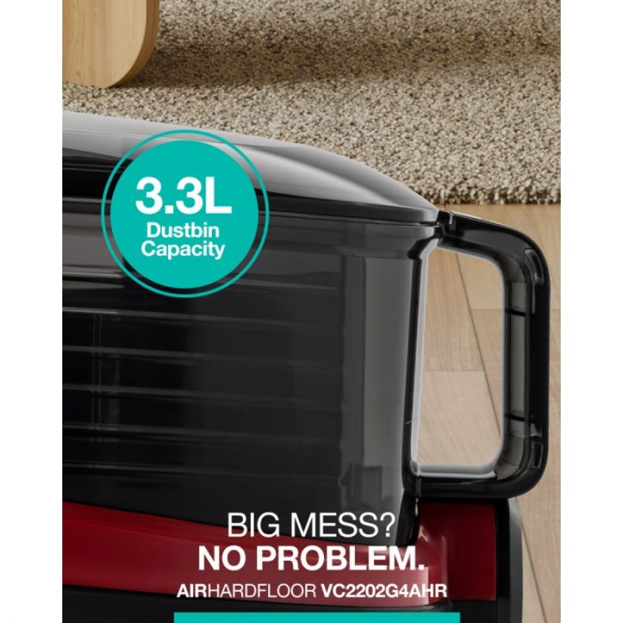 Пилосос Gorenje контейнерний, 800Вт, конт пил -3.3л, HEPA, телескоп трубка, червоний