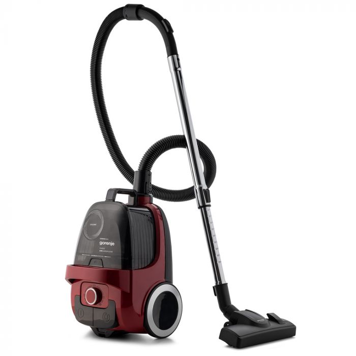 Пилосос Gorenje контейнерний, 800Вт, конт пил -3.3л, HEPA, телескоп трубка, червоний