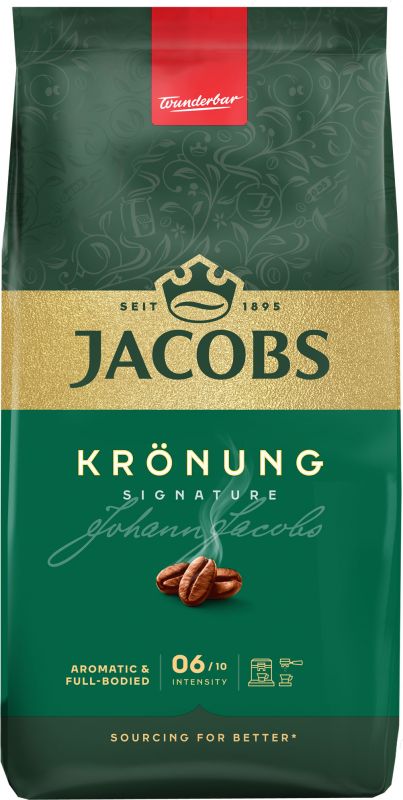 Кава Jacobs  зерна Kronung , 1000гр, купаж арабіка/робуста