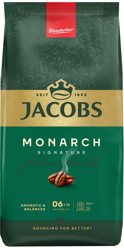 Кава Jacobs  зерна Monarch, 1000гр, купаж арабіка/робуста