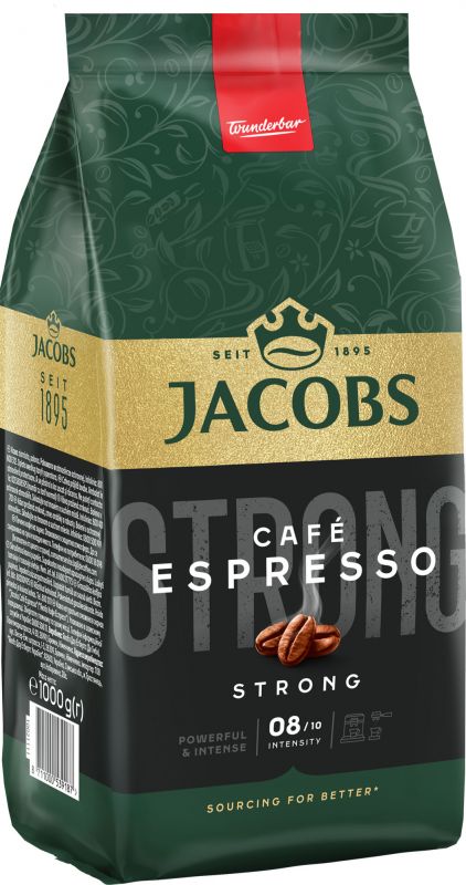 Кава Jacobs  зерна Espresso, 1000гр, купаж арабіка/робуста