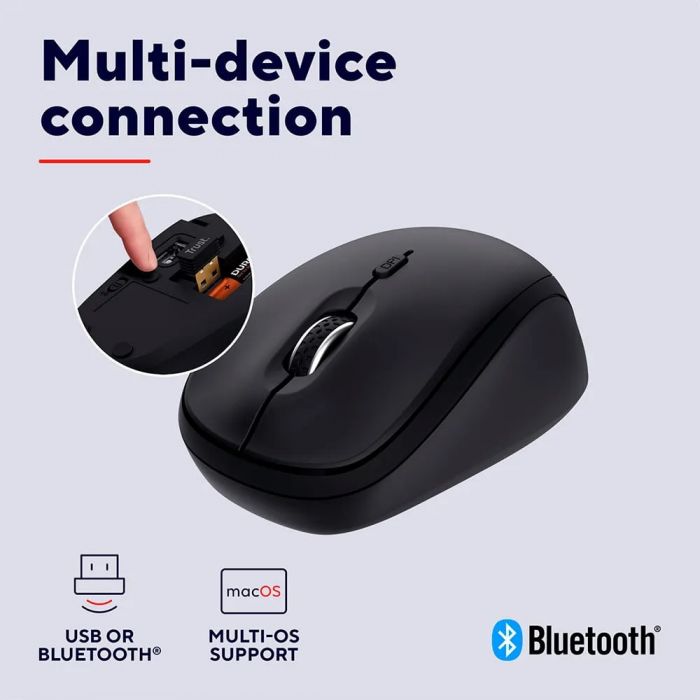 Миша Trust Yvi+ Compact Multi-Device, WL/BT/USB-A, чорний