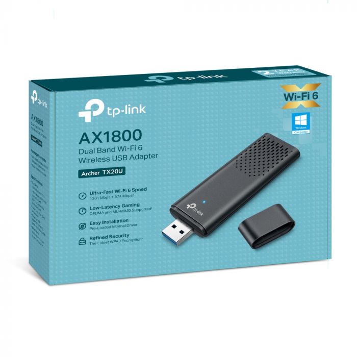 Адаптер WiFi TP-LINK Archer TX20U AX1800, USB