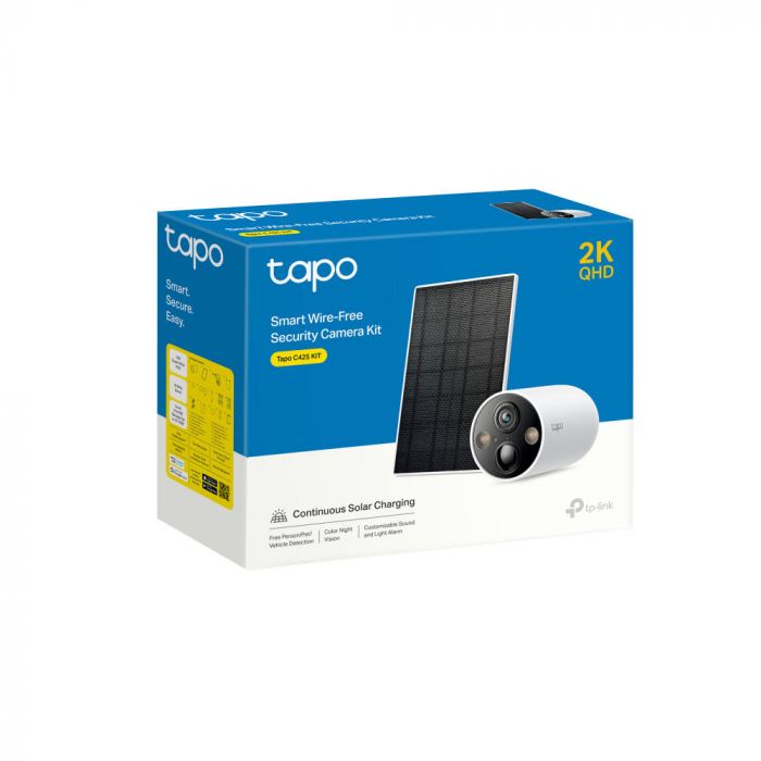 Комплект розумної бездротової камери TP-LINK TAPO C425 KIT 2K QHD та сонячної панелі