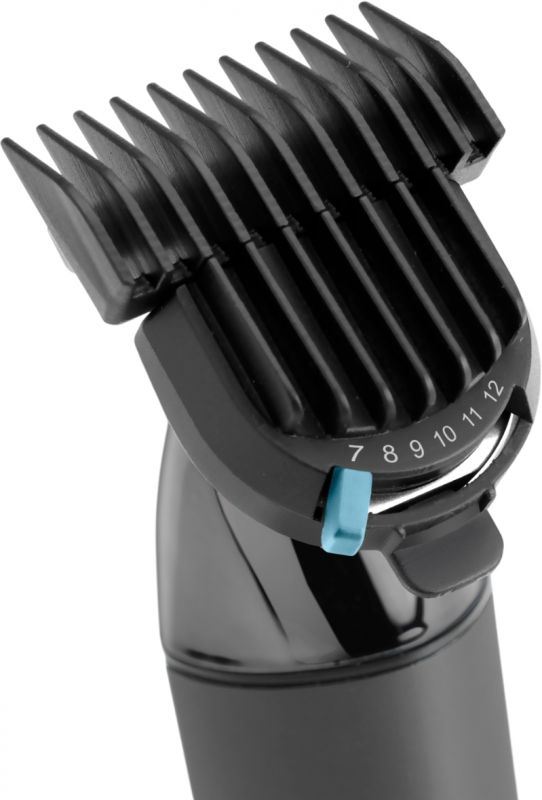 Тример Babyliss Super-X Metal Black Edition, для вусів та бороди, акум., насадок-2, кейс, підставка, сталь, чорно-сірий