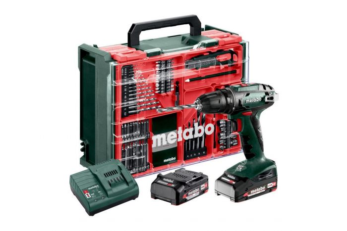 Шурупокрут-дриль акумуляторний Metabo BS 18 Set 18В 2х2А·год 24·48Нм 0-450·0-1600об·хв 1.3кг