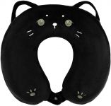 Подушка для шиї ARDESTO Travel Black Cat 30х30см, поліуретанова піна, чорний