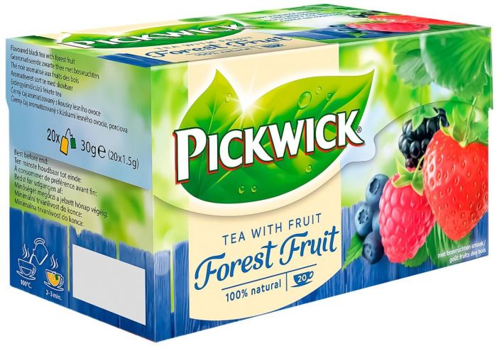 Чай Pickwick G чорний аромат. зі шматоч лісових ягід 30г(20x1.5г) x12 НП