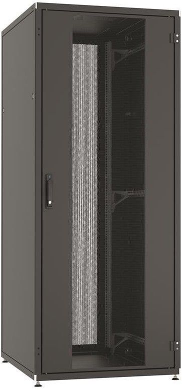 Шафа ZPAS 19", 42U, SZB IT, одностулкові передні та задні перфоровані двері, 800x1000 мм, максимально 1500кг, чорна