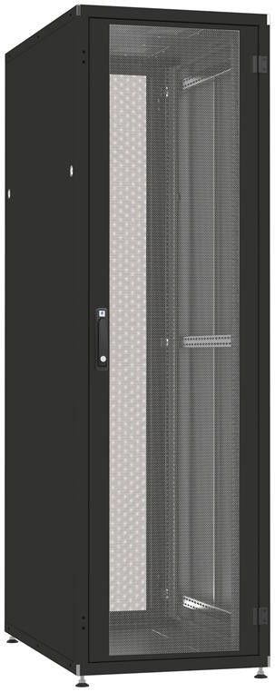 Шафа ZPAS 19", 24U, SZB IT, одностулкові передні та задні перфоровані двері, 600x800 мм, максимально 1000кг, чорна