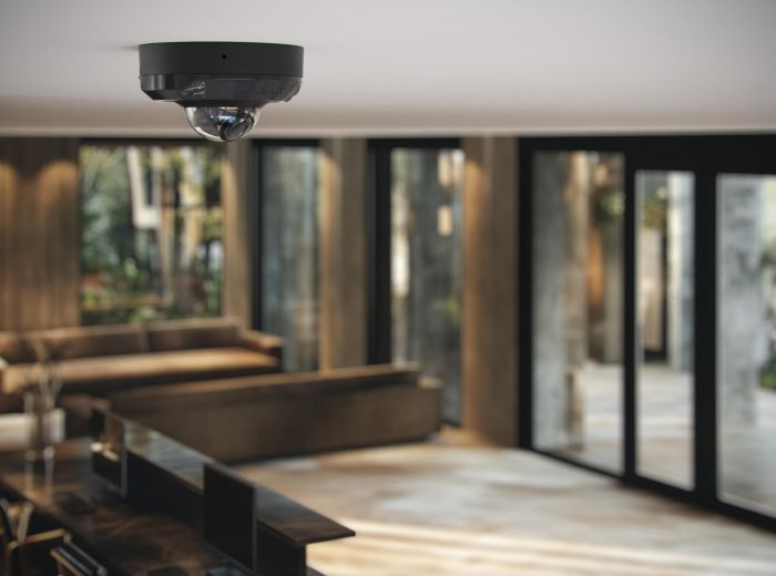 IP-Камера дротова Ajax DomeCam Mini HL black, 5мп, 2.8мм, гібридне підсвічування IR 35м, білий Led 50м, Poe, True WDR, IP 65, ІЧ 30м, аудіо, кут огляду 100° до 110°, міні купольна, чорна