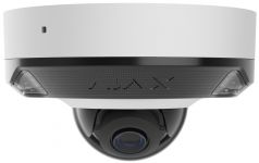 IP-Камера дротова Ajax DomeCam Mini HL white, 5мп, 2.8мм, гібридне підсвічування IR 35м, білий Led 50м, Poe, True WDR, IP 65, ІЧ 30м, аудіо, кут огляду 100° до 110°, міні купольна, біла