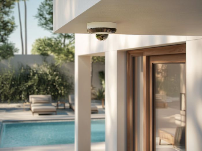 IP-Камера дротова Ajax DomeCam Mini HL white, 8мп, 2.8мм, гібридне підсвічування IR 35м, білий Led 50м, Poe, True WDR, IP 65, ІЧ 30м, аудіо, кут огляду 100° до 110°, міні купольна, біла