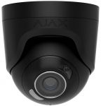 IP-Камера дротова Ajax TurretCam HL black, 5мп, 4мм, гібридне підсвічування IR 50м, білий Led 50м, Poe, True WDR, IP 65, ІЧ 50м, аудіо, 75° до 85°, купольна, чорна