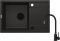 Набір для кухні Deante Corio, гранітна мийка з крилом + зміш. графіт