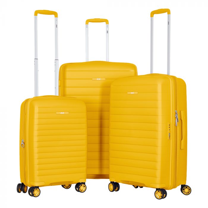 Валіза 2E, Aero, поліпропілен, велика, 99/119 л, TSA, 4 колеса, EXP, бурштиново-жовтий