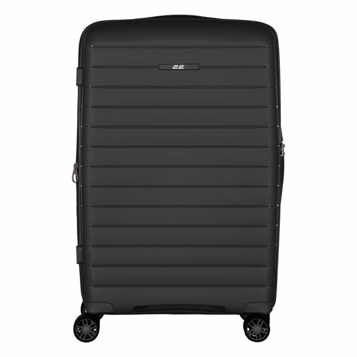Валіза 2E, Aero, поліпропілен, середня, 63/78 л, TSA, 4 колеса, EXP, чорний