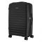 Валіза 2E, Aero, поліпропілен, середня, 63/78 л, TSA, 4 колеса, EXP, чорний