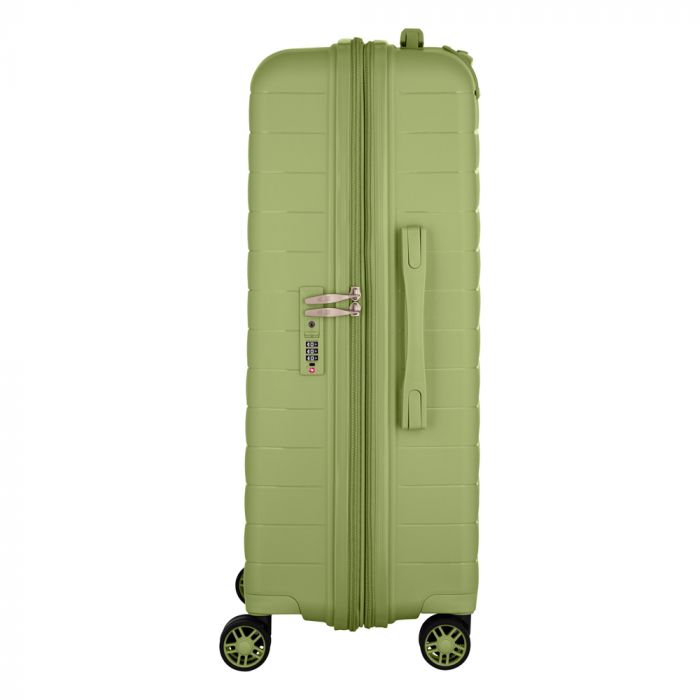 Валіза 2E, Aero, поліпропілен, середня, 63/78 л, TSA, 4 колеса, EXP, оливково-зелений