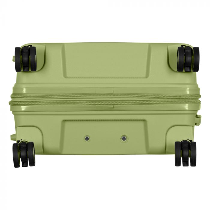 Валіза 2E, Aero, поліпропілен, середня, 63/78 л, TSA, 4 колеса, EXP, оливково-зелений