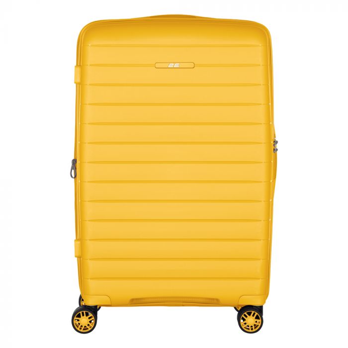 Валіза 2E, Aero, поліпропілен, середня, 63/78 л, TSA, 4 колеса, EXP, бурштиново-жовтий