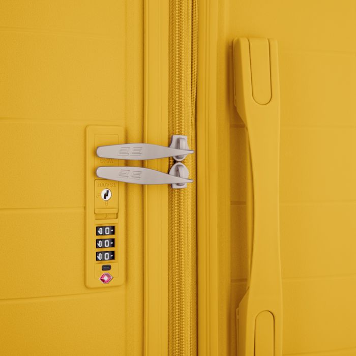 Валіза 2E, Aero, поліпропілен, середня, 63/78 л, TSA, 4 колеса, EXP, бурштиново-жовтий