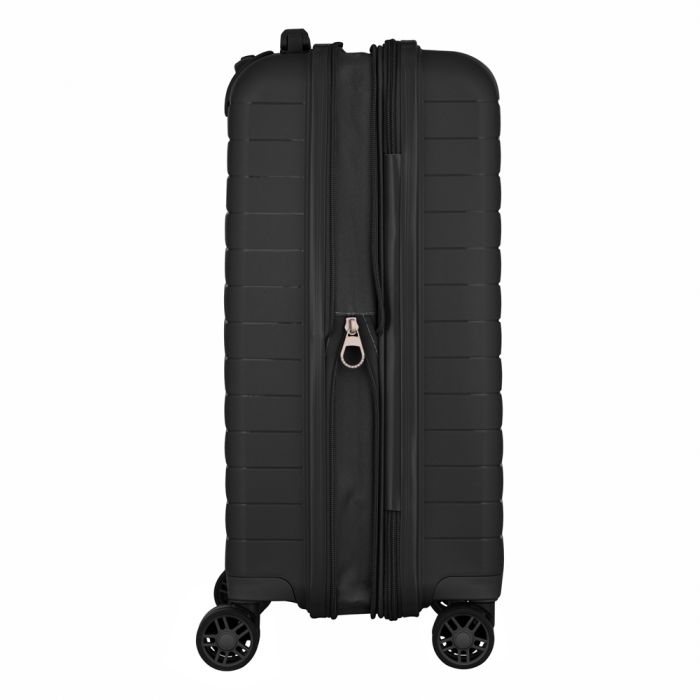 Валіза 2E, Aero, поліпропілен, мала, 35/44 л, TSA, 4 колеса, EXP, чорна