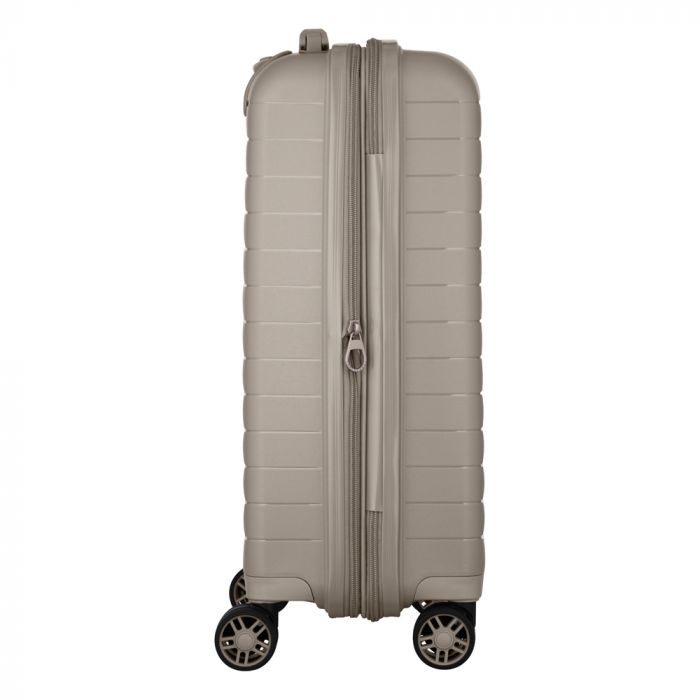 Валіза 2E, Aero, поліпропілен, мала, 35/44 л, TSA, 4 колеса, EXP, сіро-коричневий