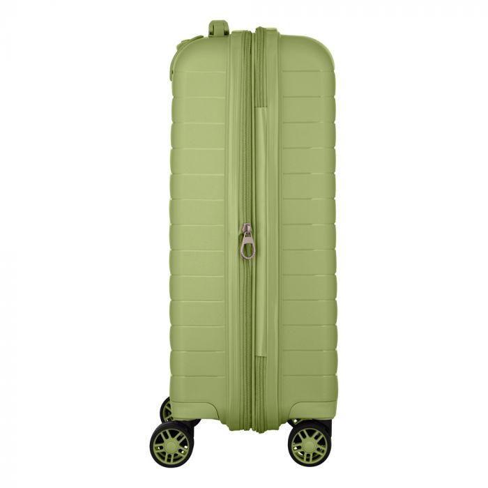 Валіза 2E, Aero, поліпропілен, мала, 35/44 л, TSA, 4 колеса, EXP, оливково-зелений