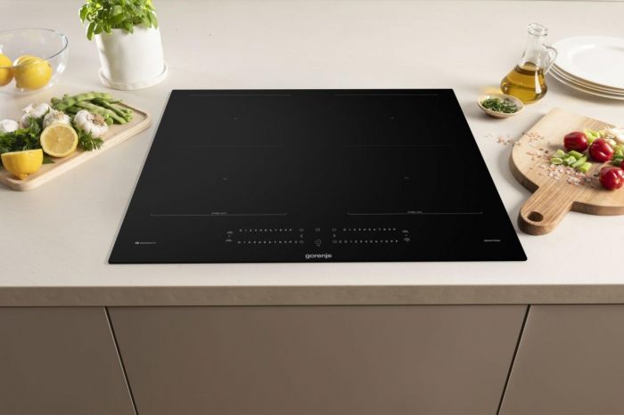 Варильна поверхня Gorenje індукційна, 60см, PowerBoost, TouchControl, Wi-Fi, збільшена площа приготування, чорний