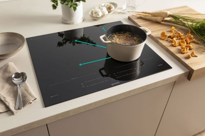 Варильна поверхня Gorenje індукційна, 60см, PowerBoost, TouchControl, Wi-Fi, збільшена площа приготування, чорний