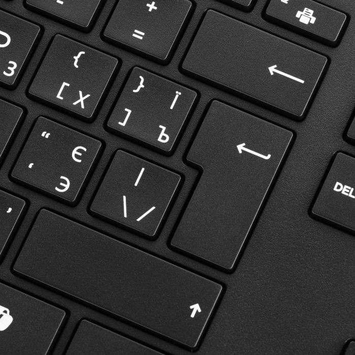 Клавіатура мембранна HP 320K, 109key, USB-A, EN/UK, чорний